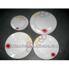 Haonai 16pcs round ethnic porcelain dinner set